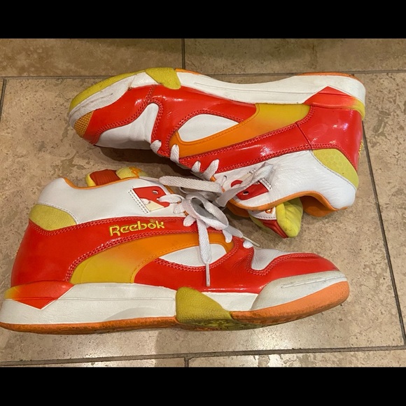 Vintage 1989 Orange Reebok Court Victory pump Sz 9 - Picture 4 of 12